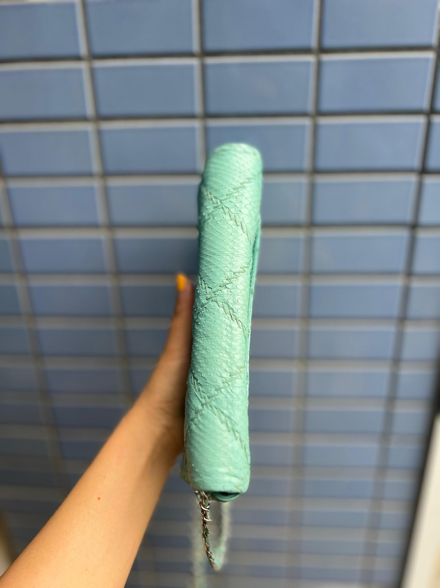 CHANEL 蛇皮斜孭雲朵