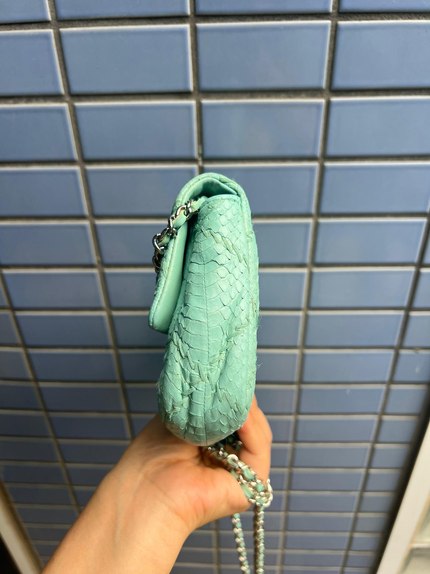 CHANEL 蛇皮斜孭雲朵