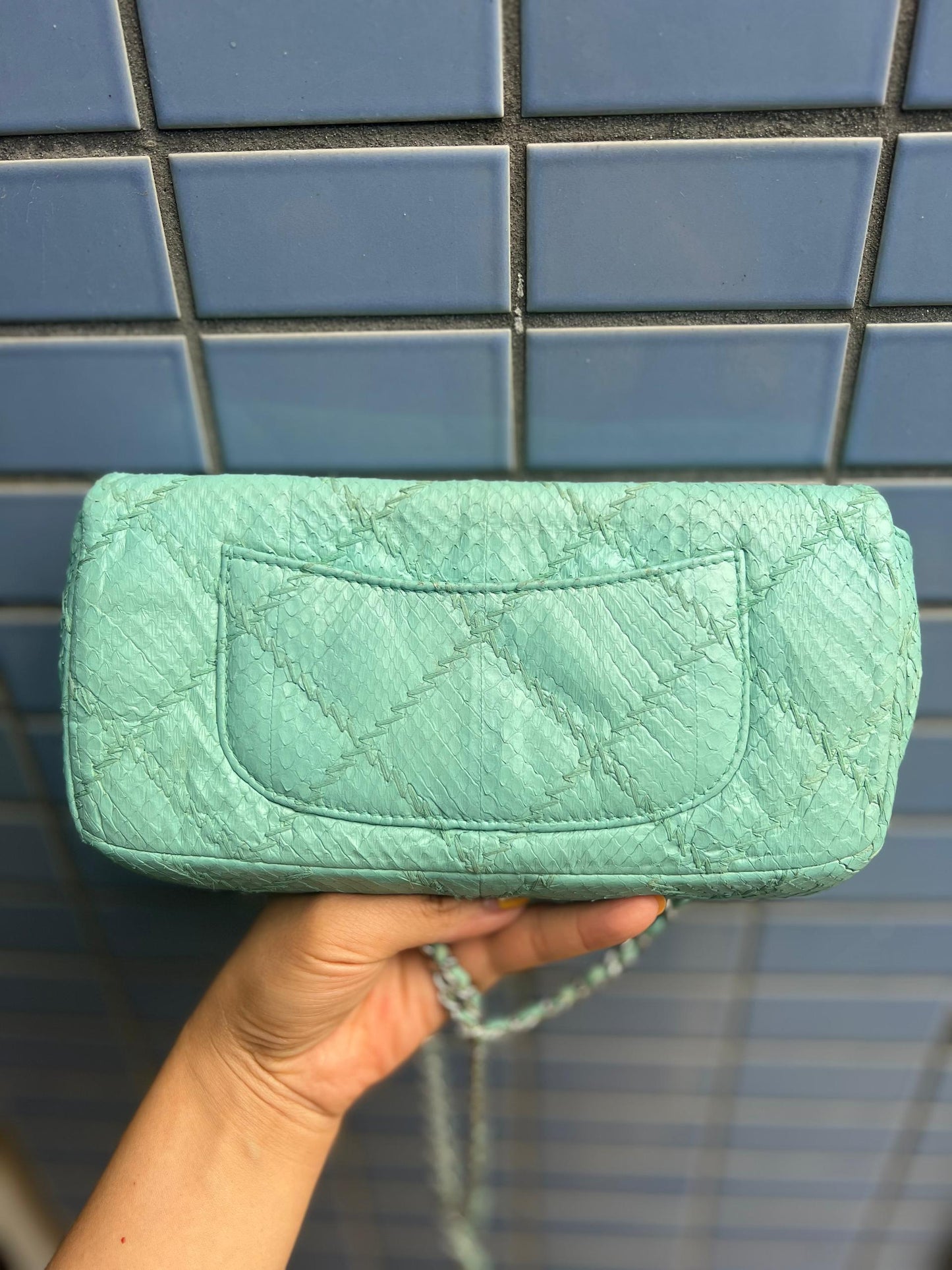 CHANEL 蛇皮斜孭雲朵