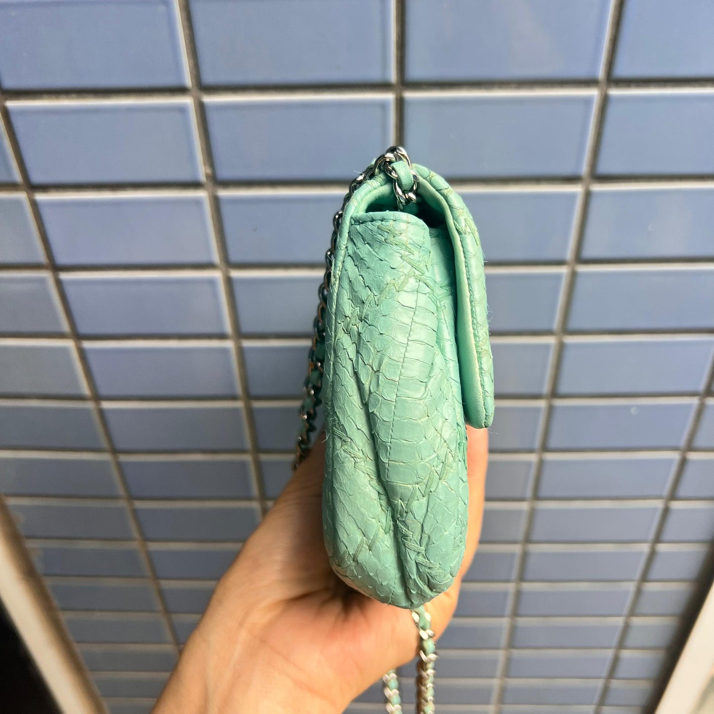 CHANEL 蛇皮斜孭雲朵