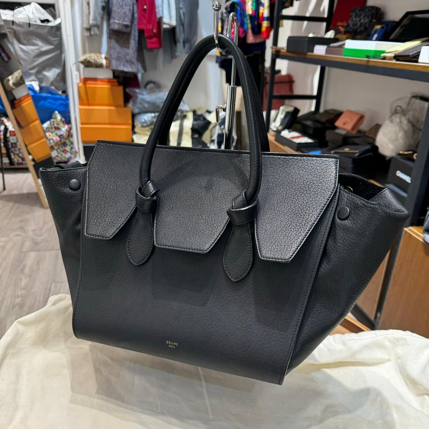 CELINE Tie Bag 黑色 有塵袋