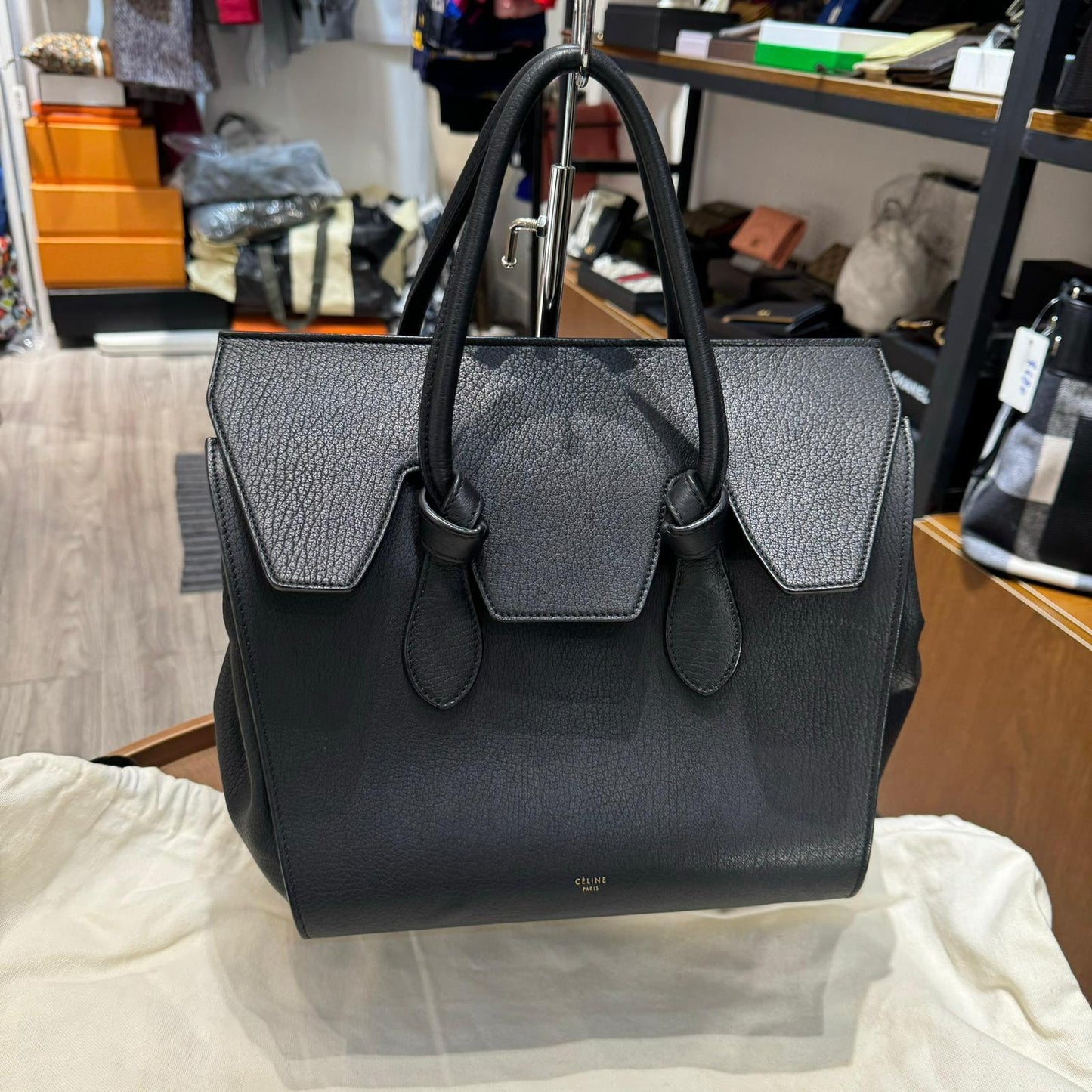 CELINE Tie Bag 黑色 有塵袋