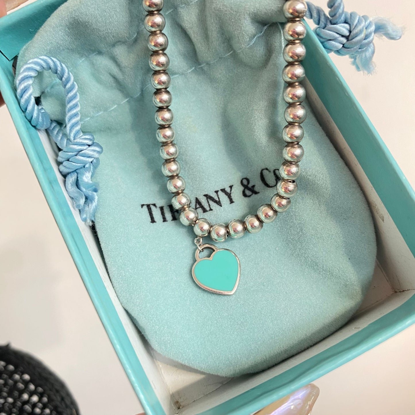 Tiffany心心手鏈 有盒有塵袋