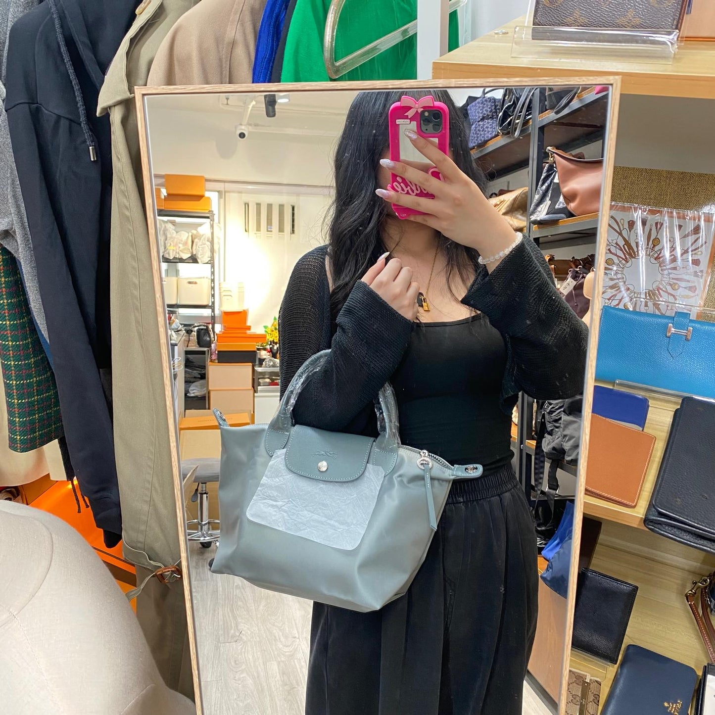 LONGCHAMP TOTE S 灰