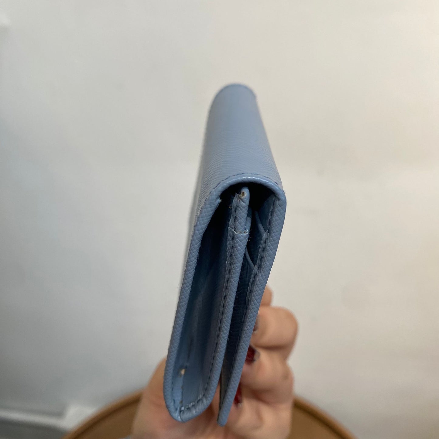 Prada淺藍卡片套 有盒