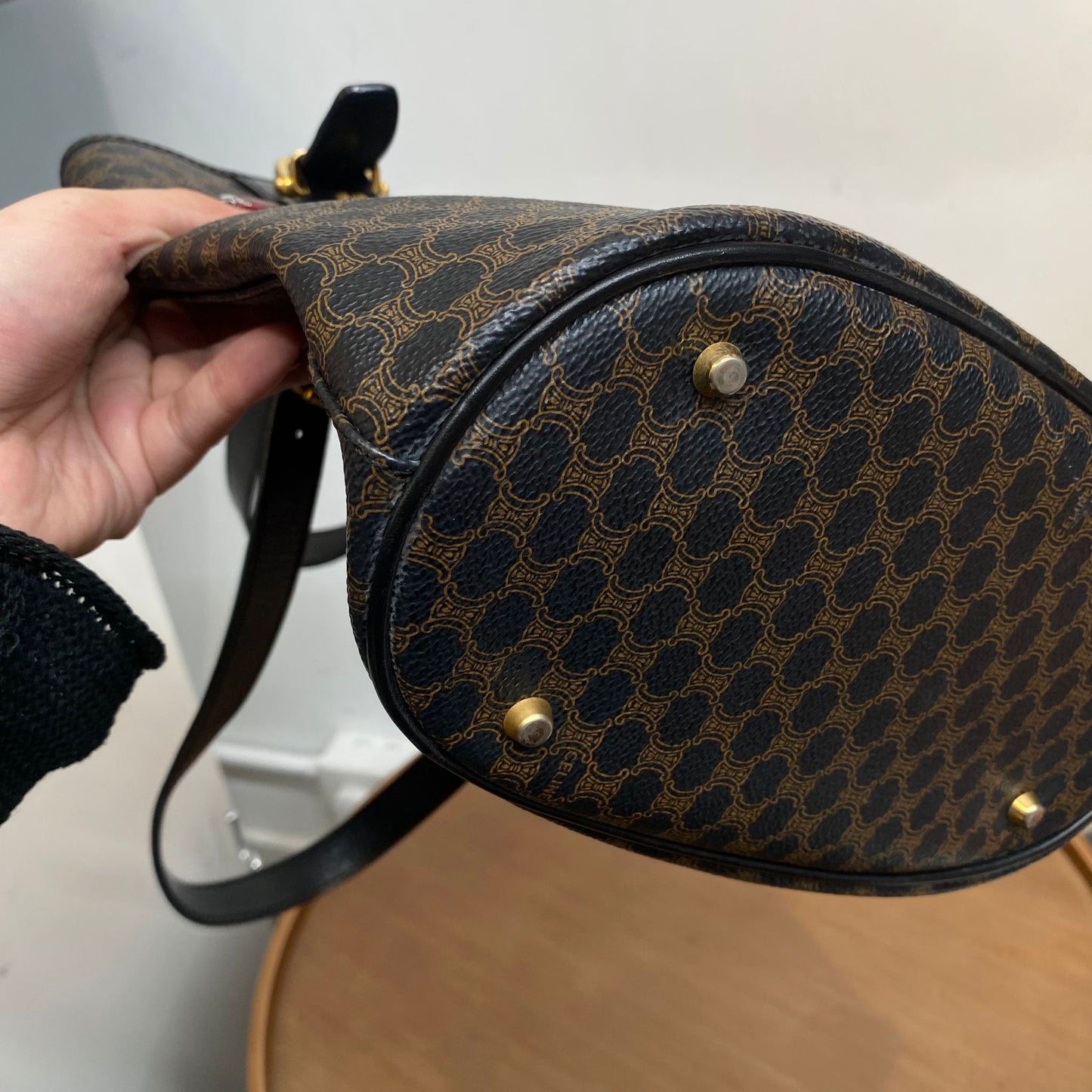 Celine 黑花 Tote