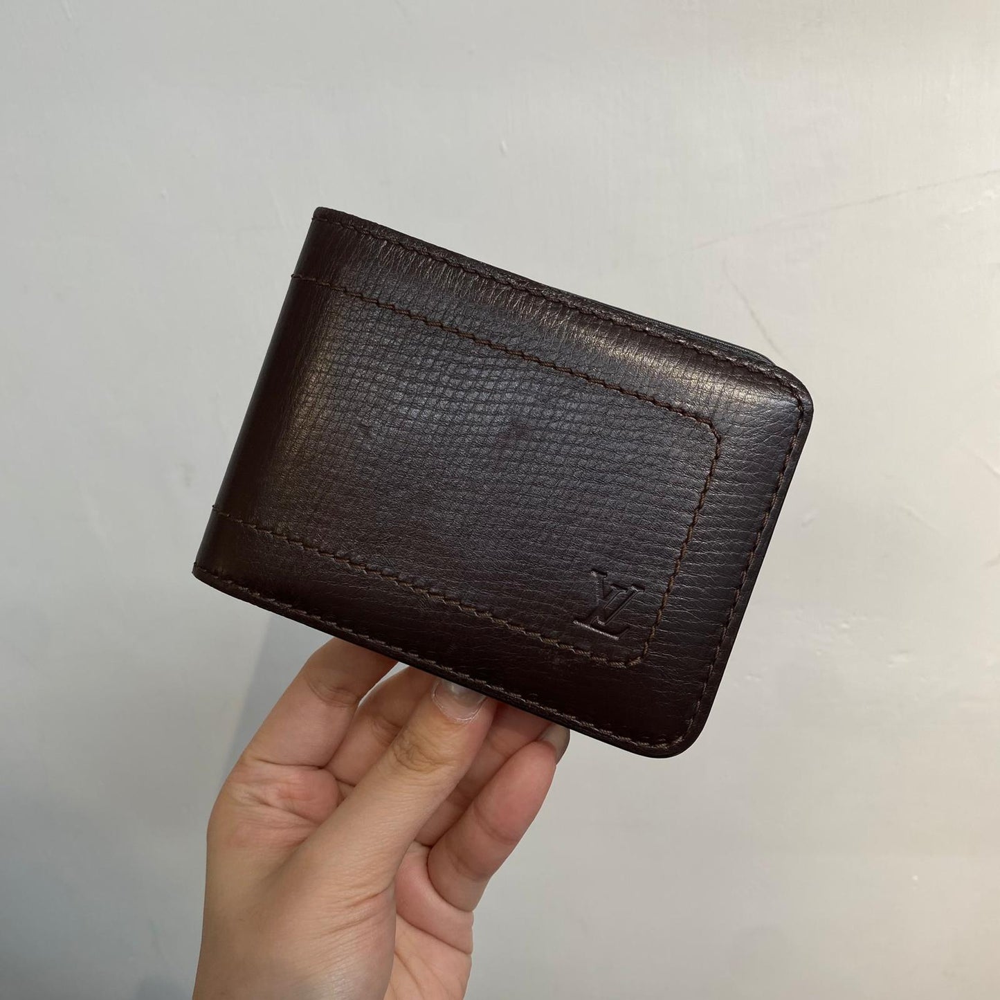 LV深啡銀包
