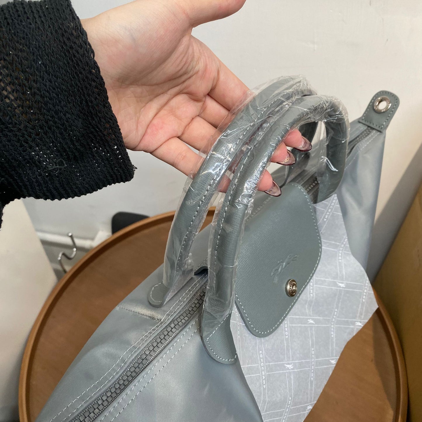 LONGCHAMP TOTE M 灰