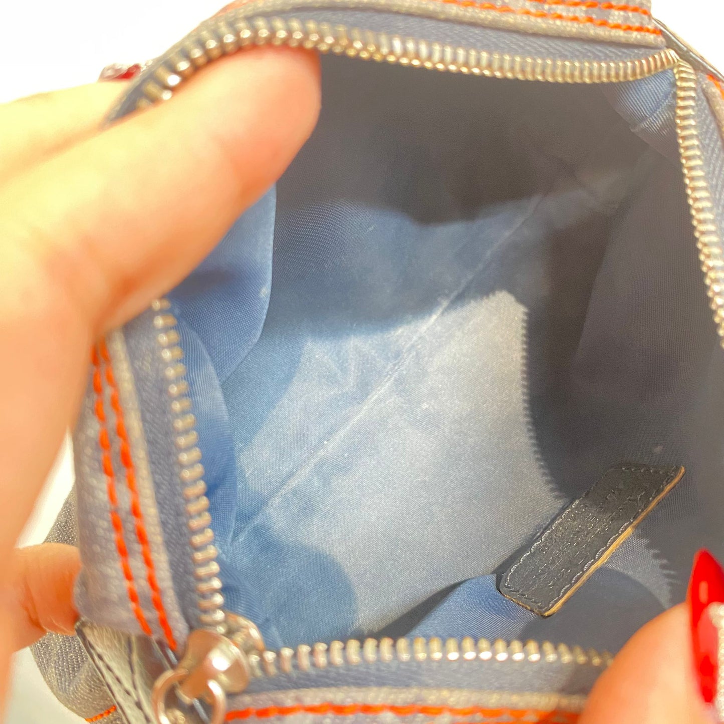 DIOR 橙邊牛仔 Pouch