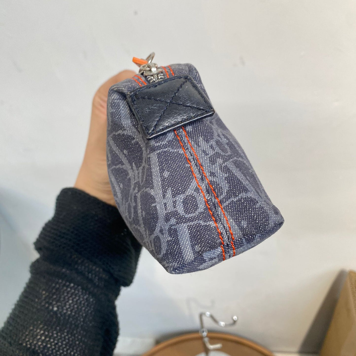 DIOR 橙邊牛仔 Pouch