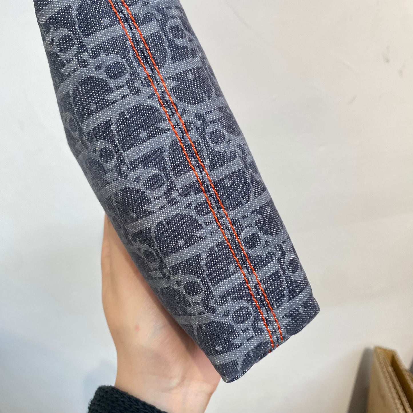 DIOR 橙邊牛仔 Pouch