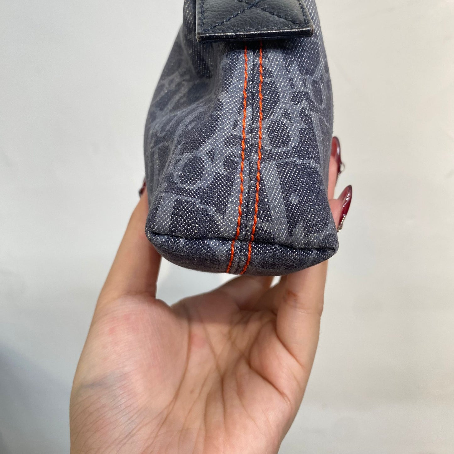 DIOR 橙邊牛仔 Pouch