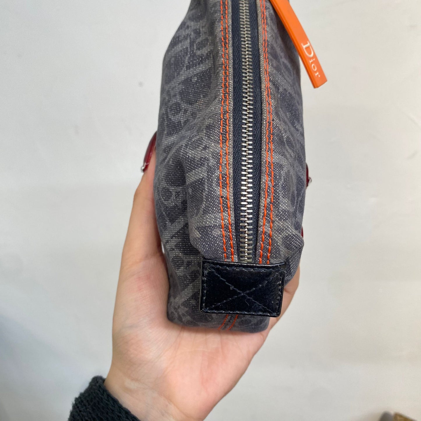 DIOR 橙邊牛仔 Pouch