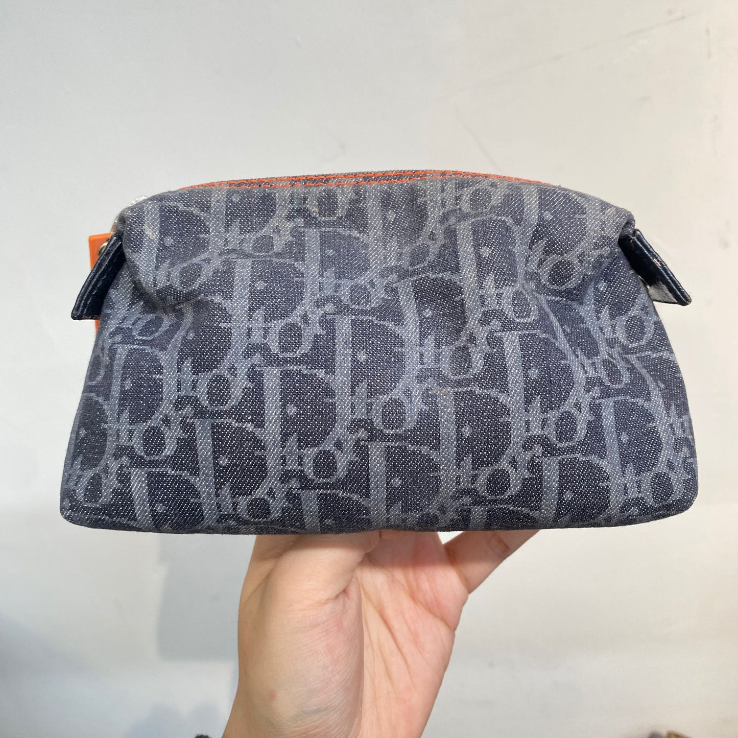 DIOR 橙邊牛仔 Pouch