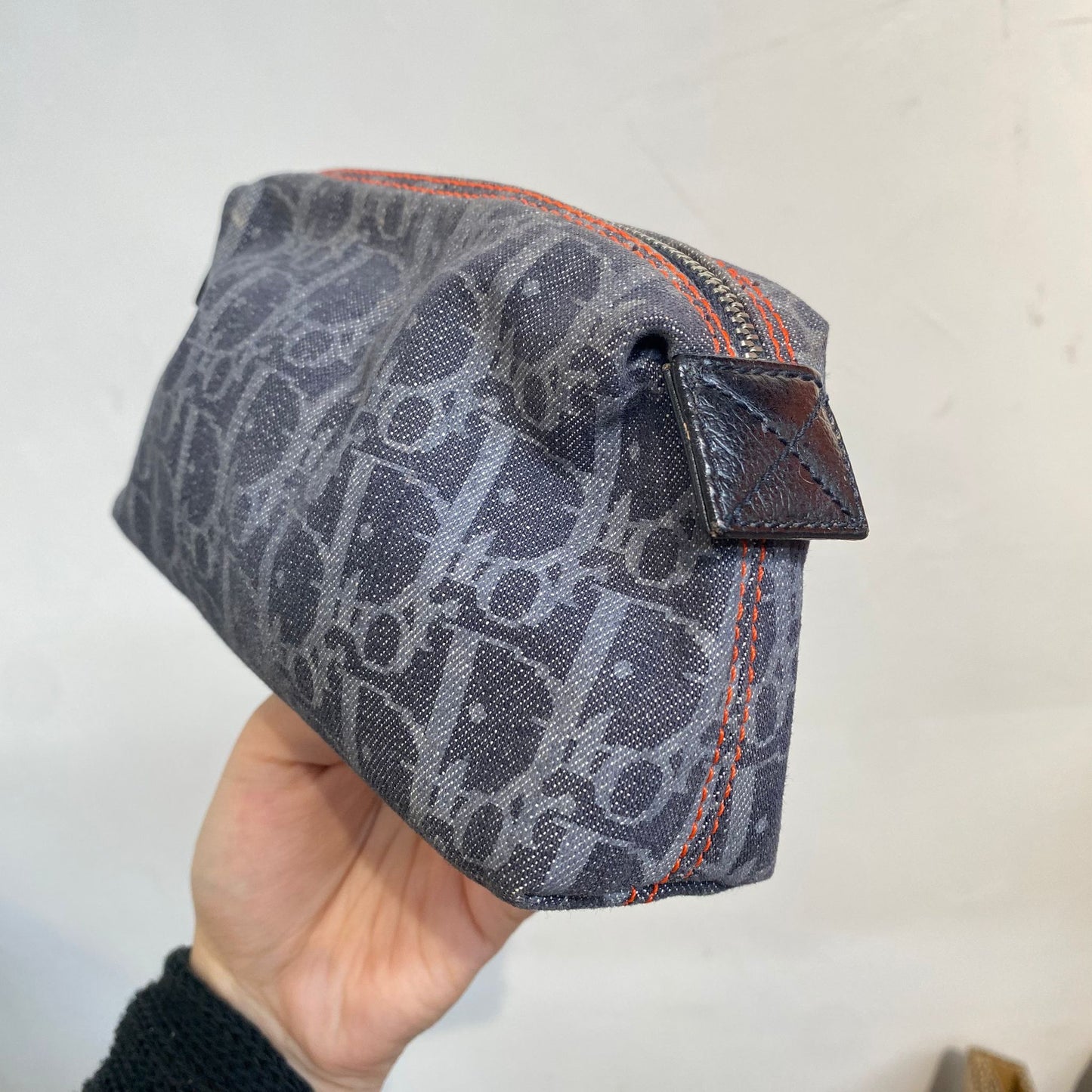 DIOR 橙邊牛仔 Pouch