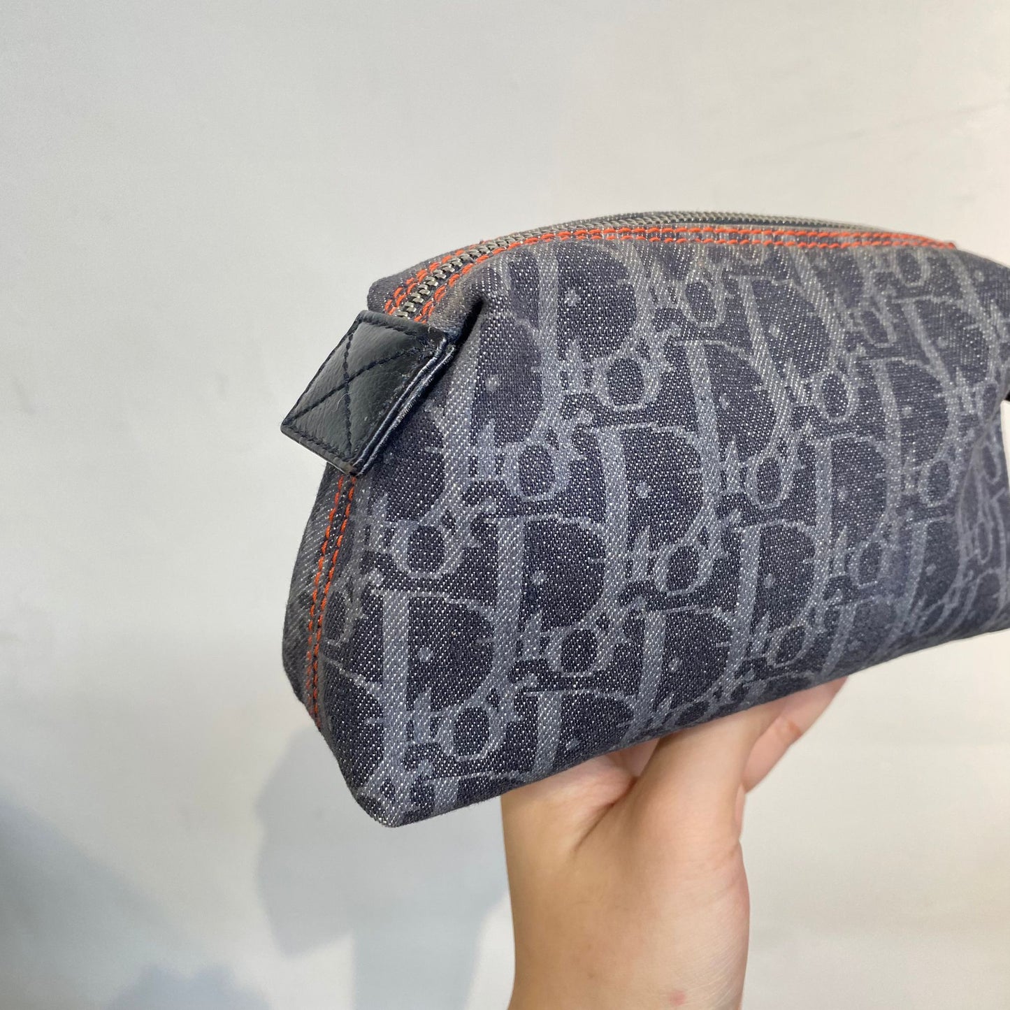 DIOR 橙邊牛仔 Pouch