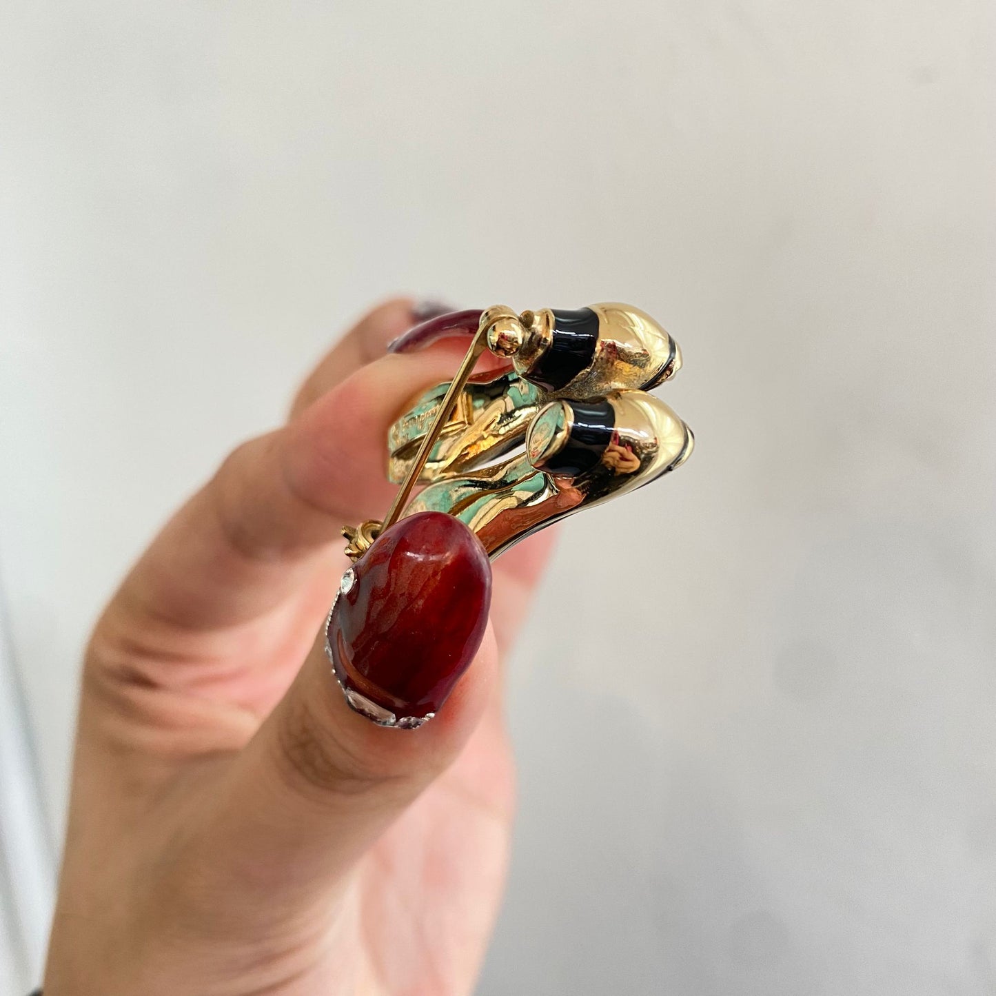 Ferragamo 高踭鞋心口針