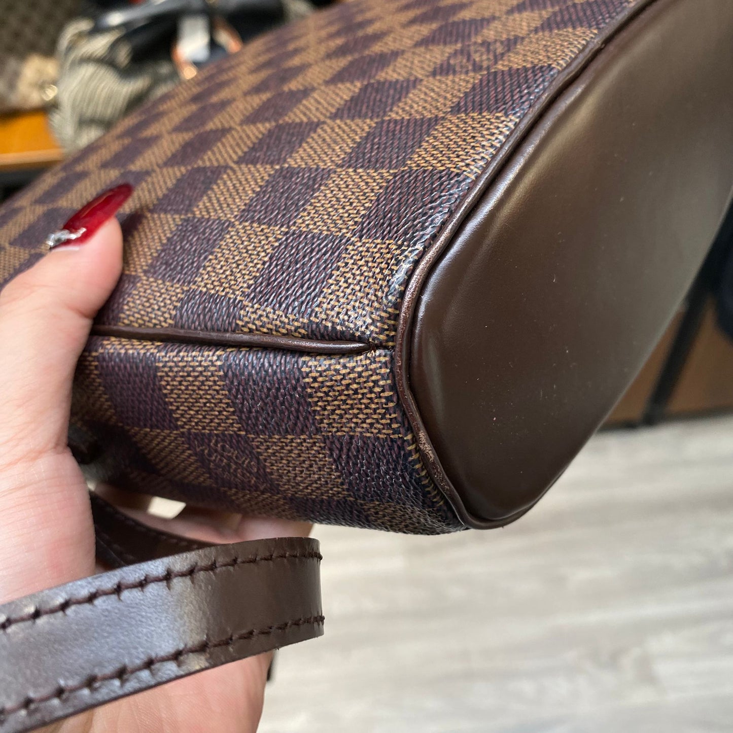 LV 棋盤斜孭袋