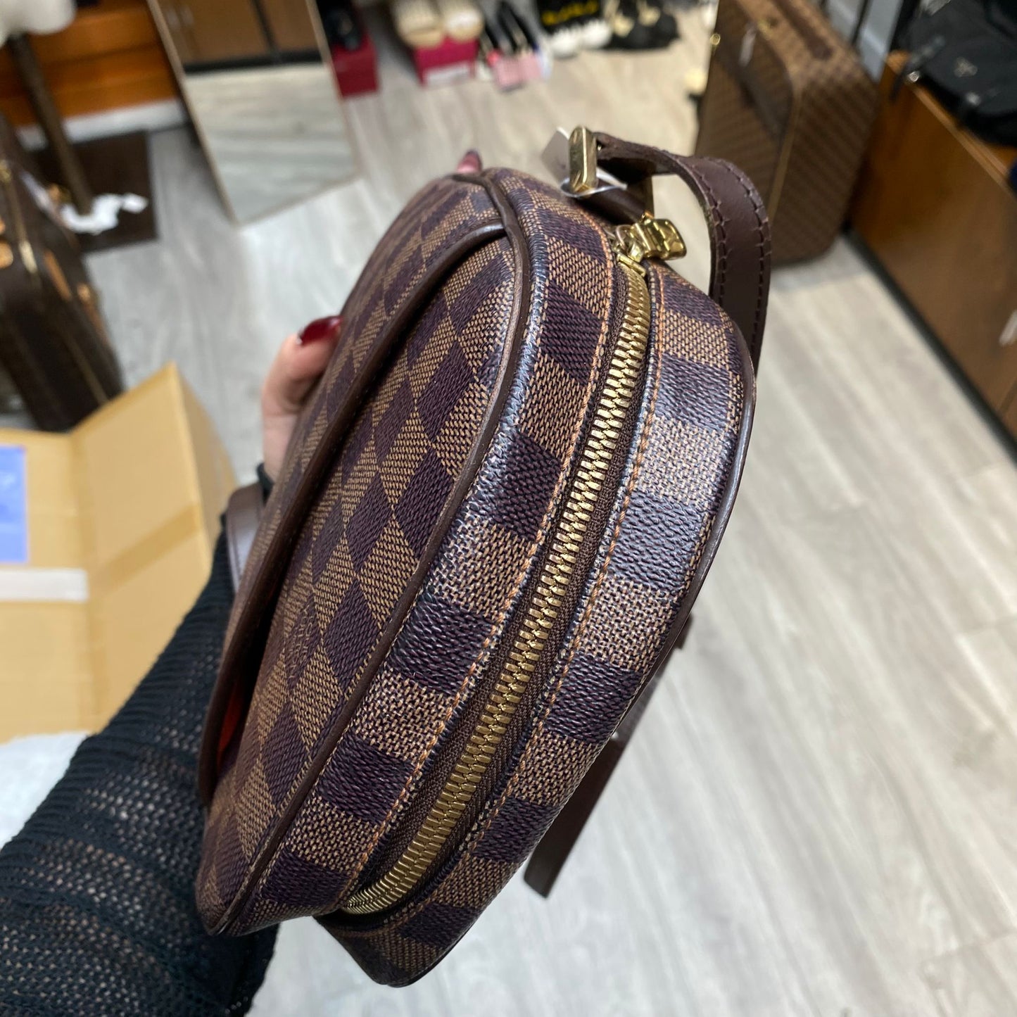 LV 棋盤斜孭袋