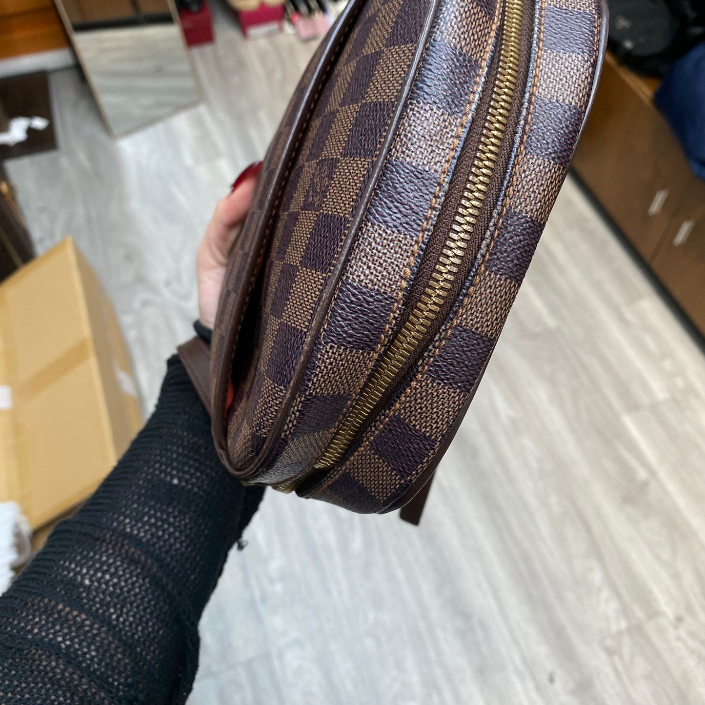 LV 棋盤斜孭袋