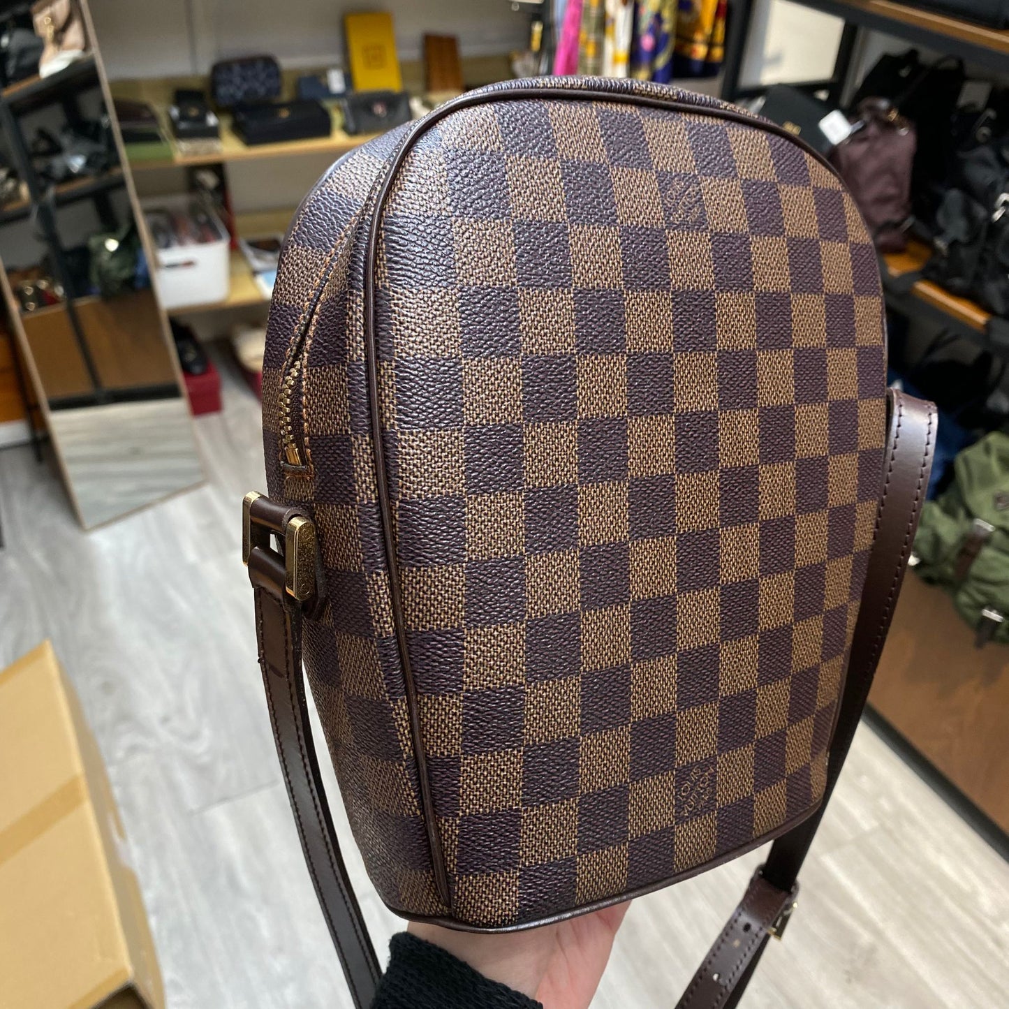LV 棋盤斜孭袋