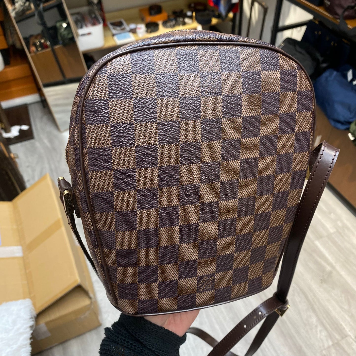 LV 棋盤斜孭袋
