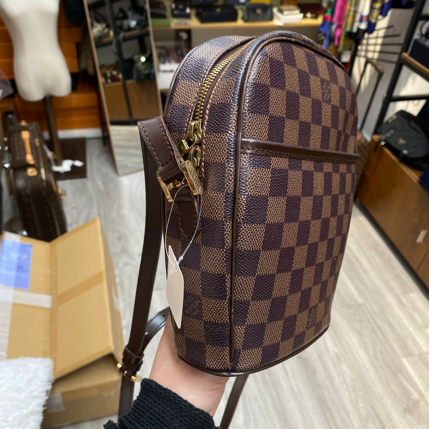 LV 棋盤斜孭袋