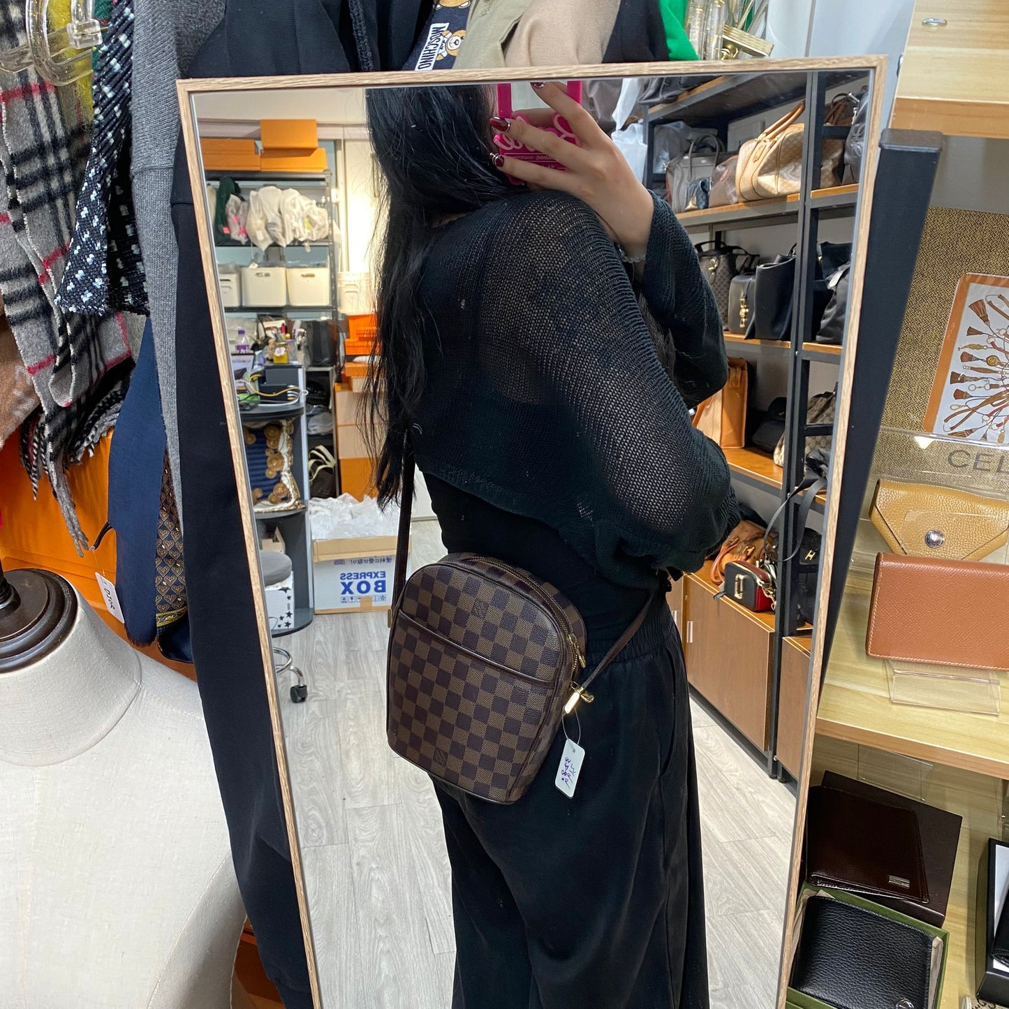 LV 棋盤斜孭袋