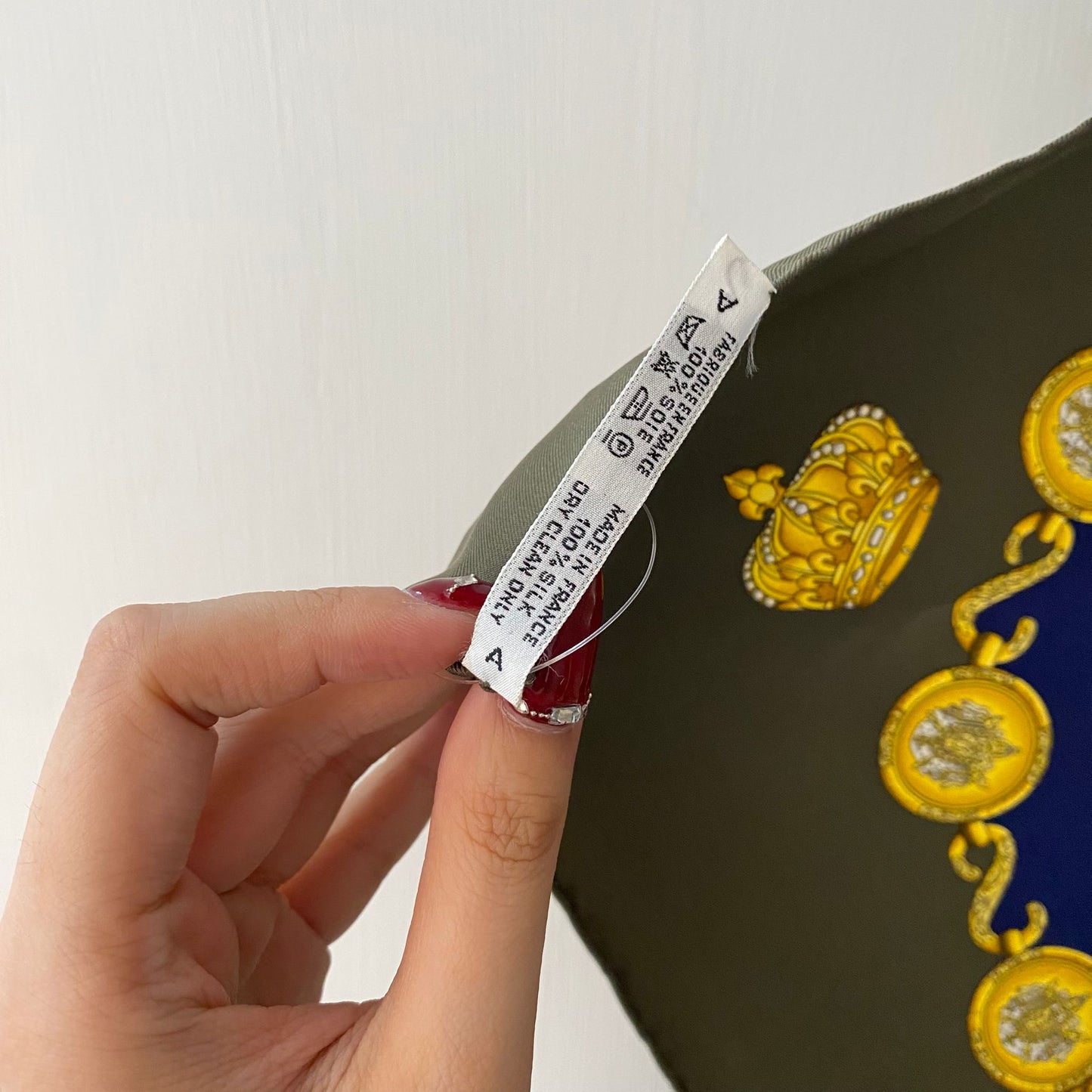 HERMES 100%真絲大絲巾 軍綠 有tag