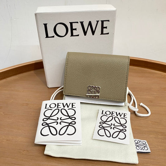 LOEWE Anagram textured-leather wallet 有盒有塵袋
