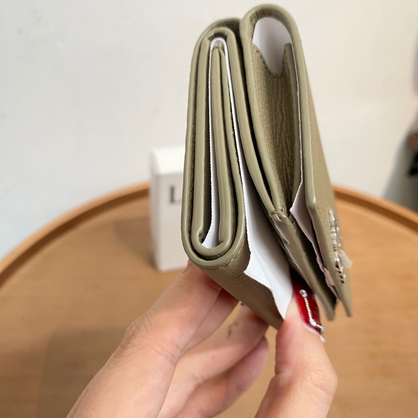 LOEWE Anagram textured-leather wallet 有盒有塵袋