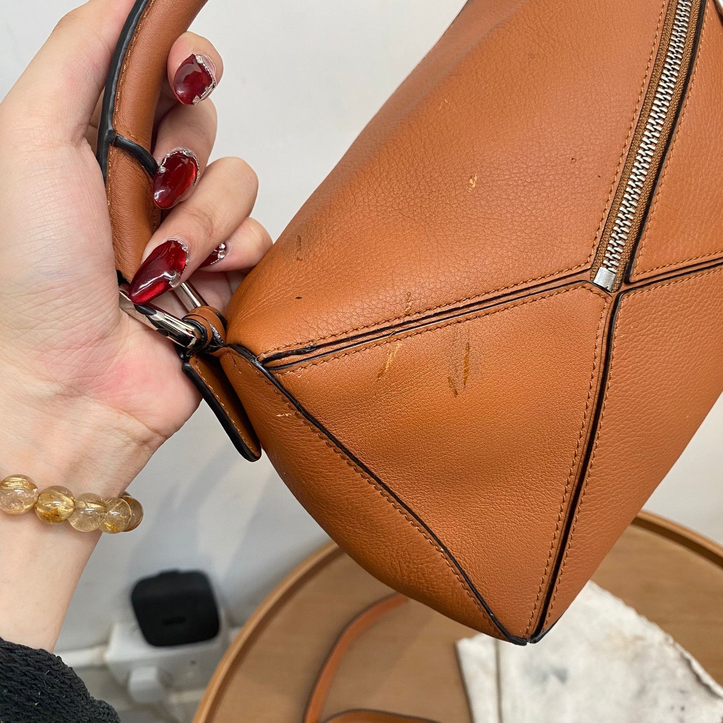 LOEWE啡色Puzzle Bag S Size