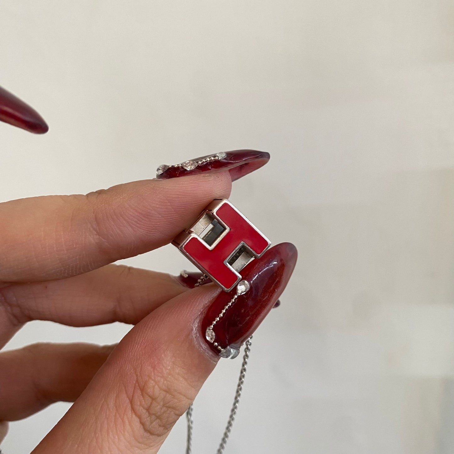HERMES CUBE H 紅色吊墜