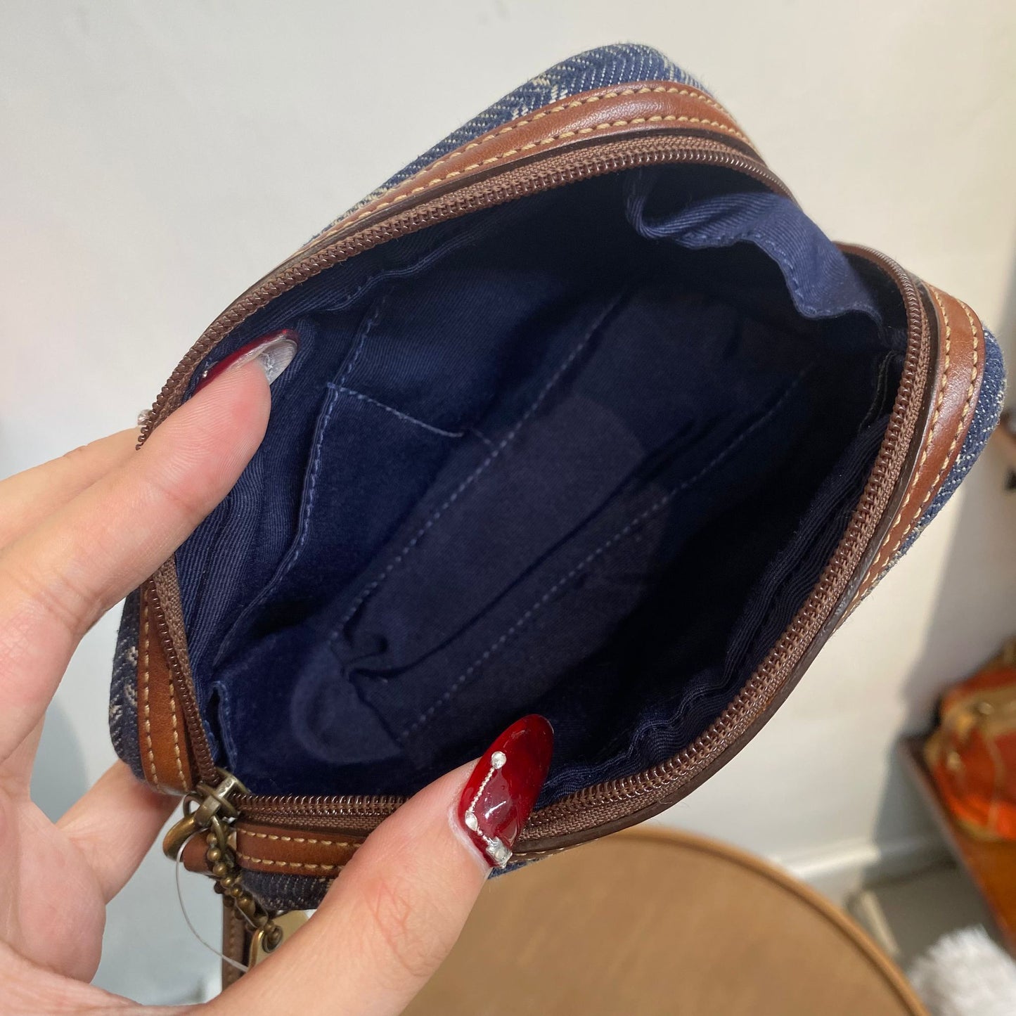 Coach 牛仔化妝袋