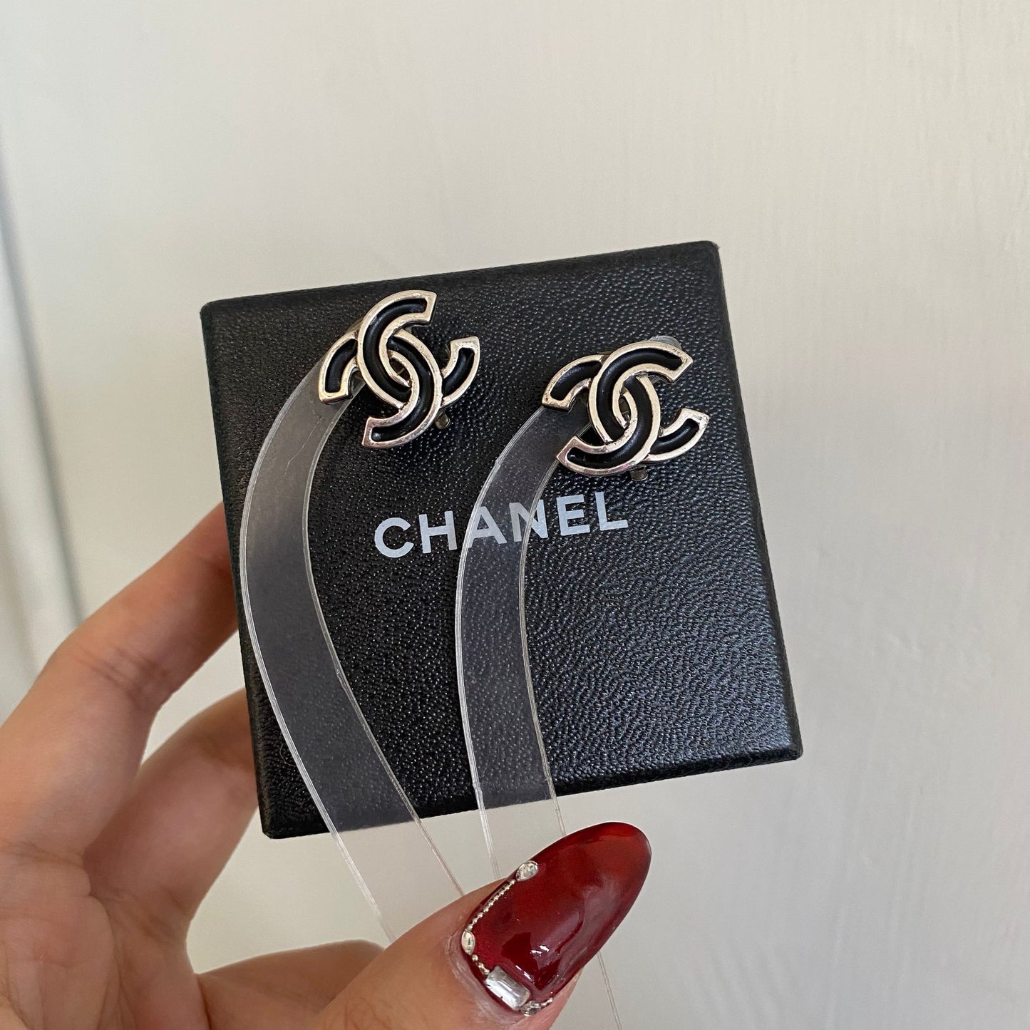 CHANEL 耳夾 有盒 有刻印