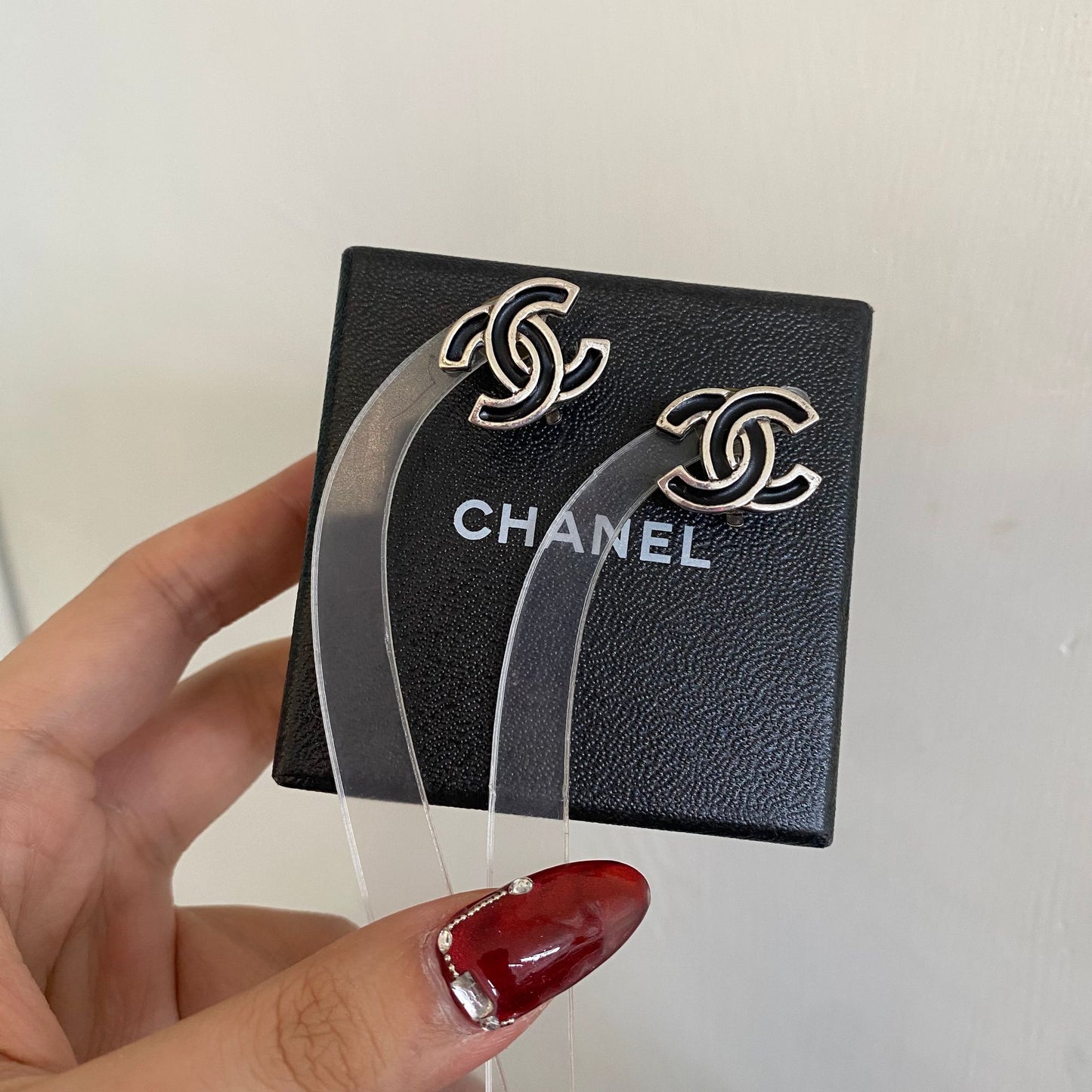 CHANEL 耳夾 有盒 有刻印