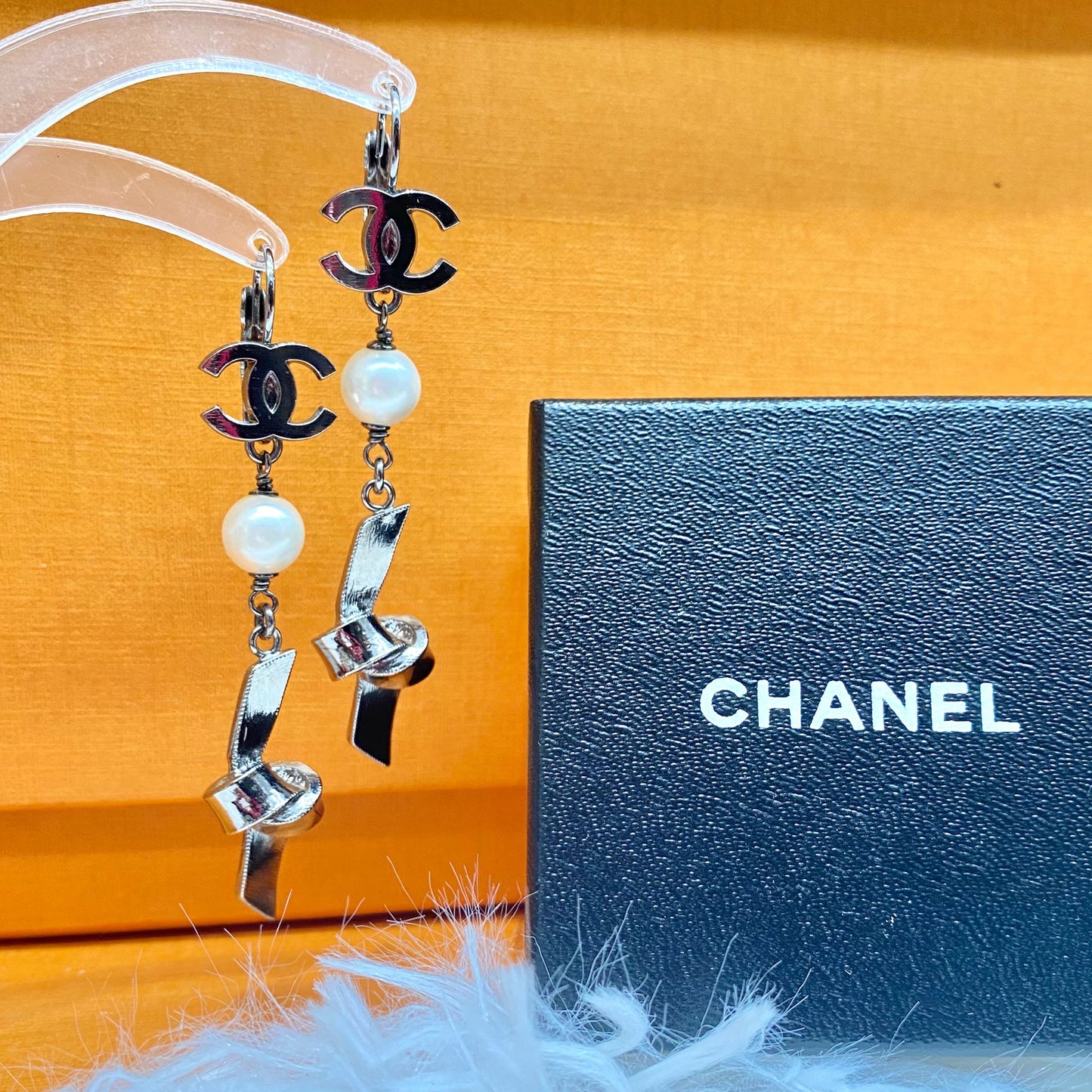 CHANEL 耳針耳環 有盒 有刻印