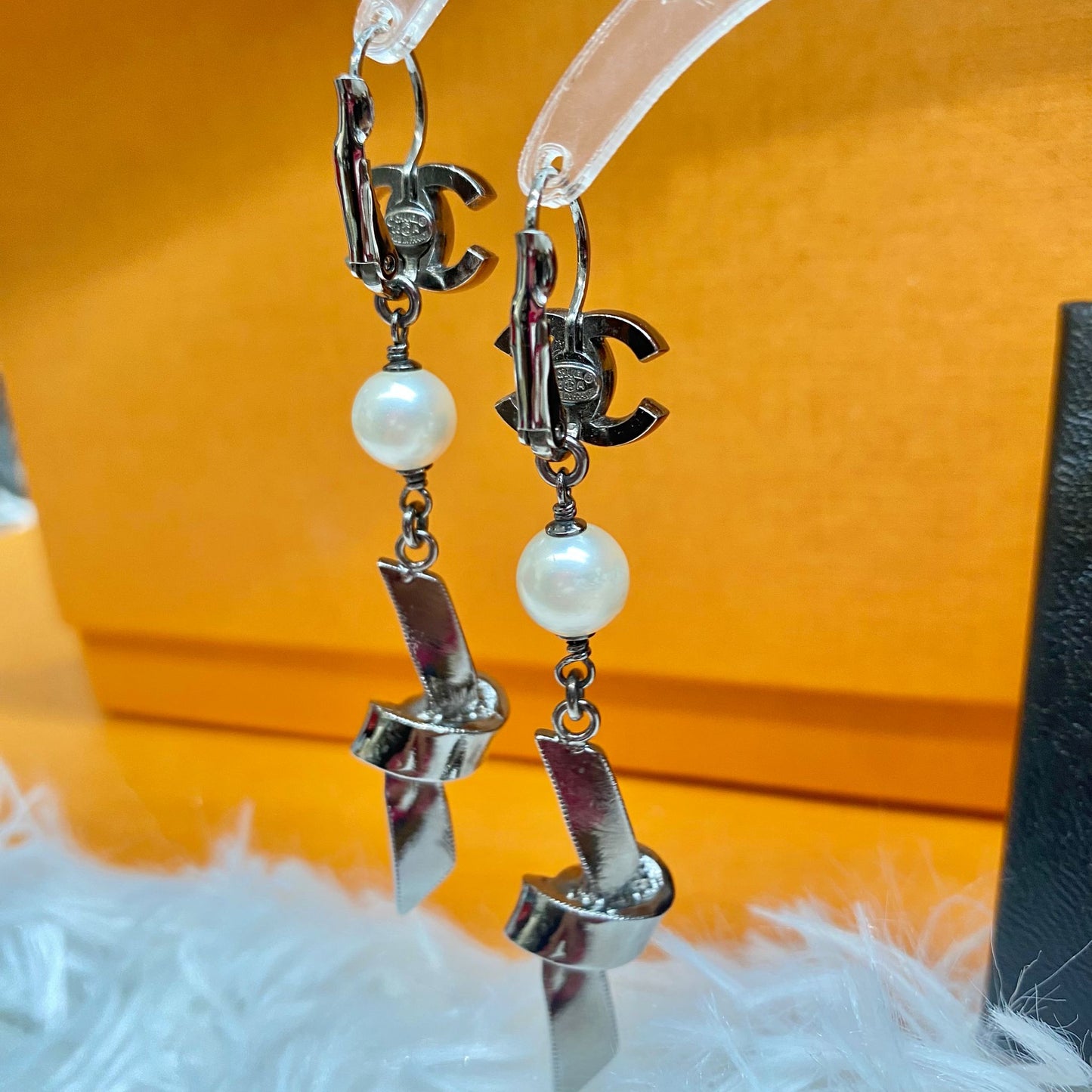 CHANEL 耳針耳環 有盒 有刻印