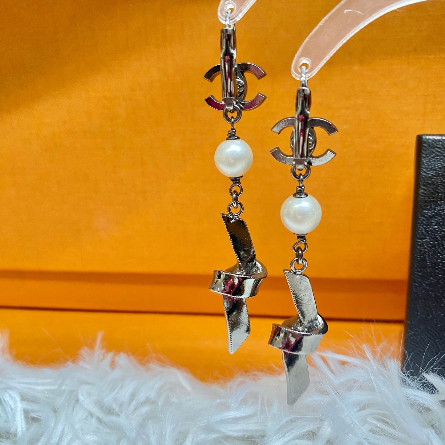 CHANEL 耳針耳環 有盒 有刻印