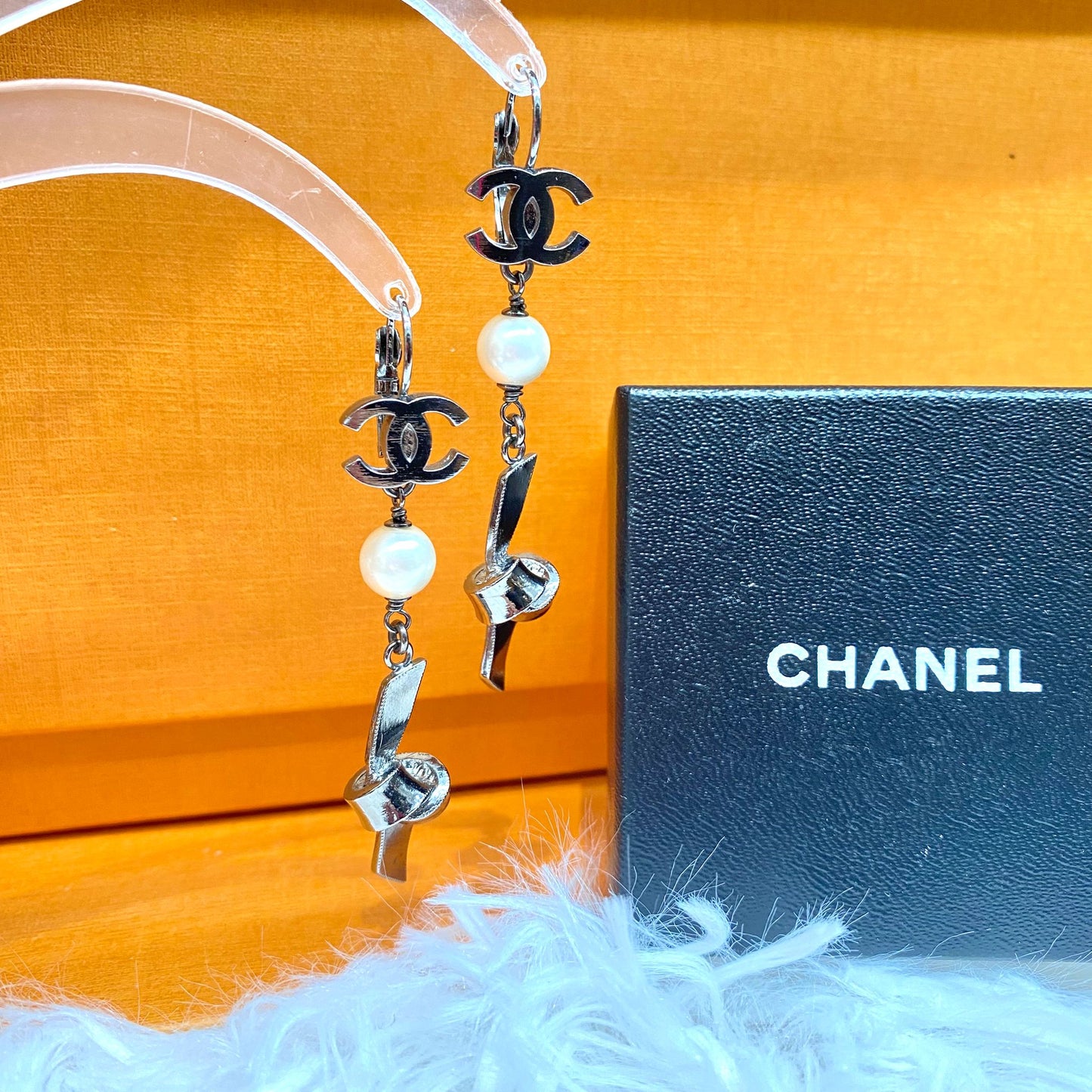 CHANEL 耳針耳環 有盒 有刻印