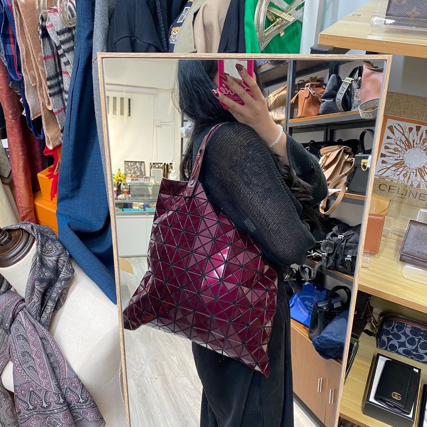 BAOBAO TOTE 酒紅色 有塵袋