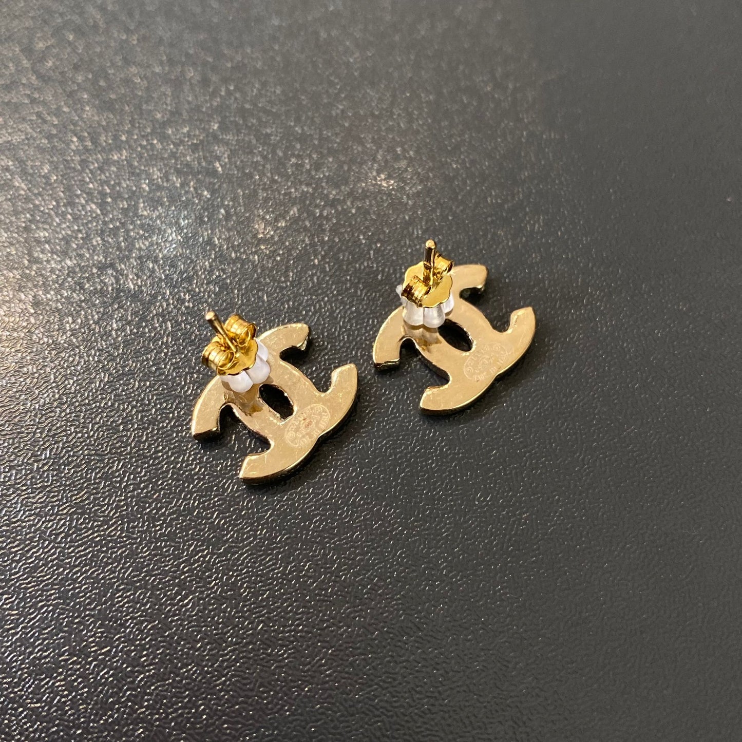 Chanel彩鑽耳針耳環 有盒