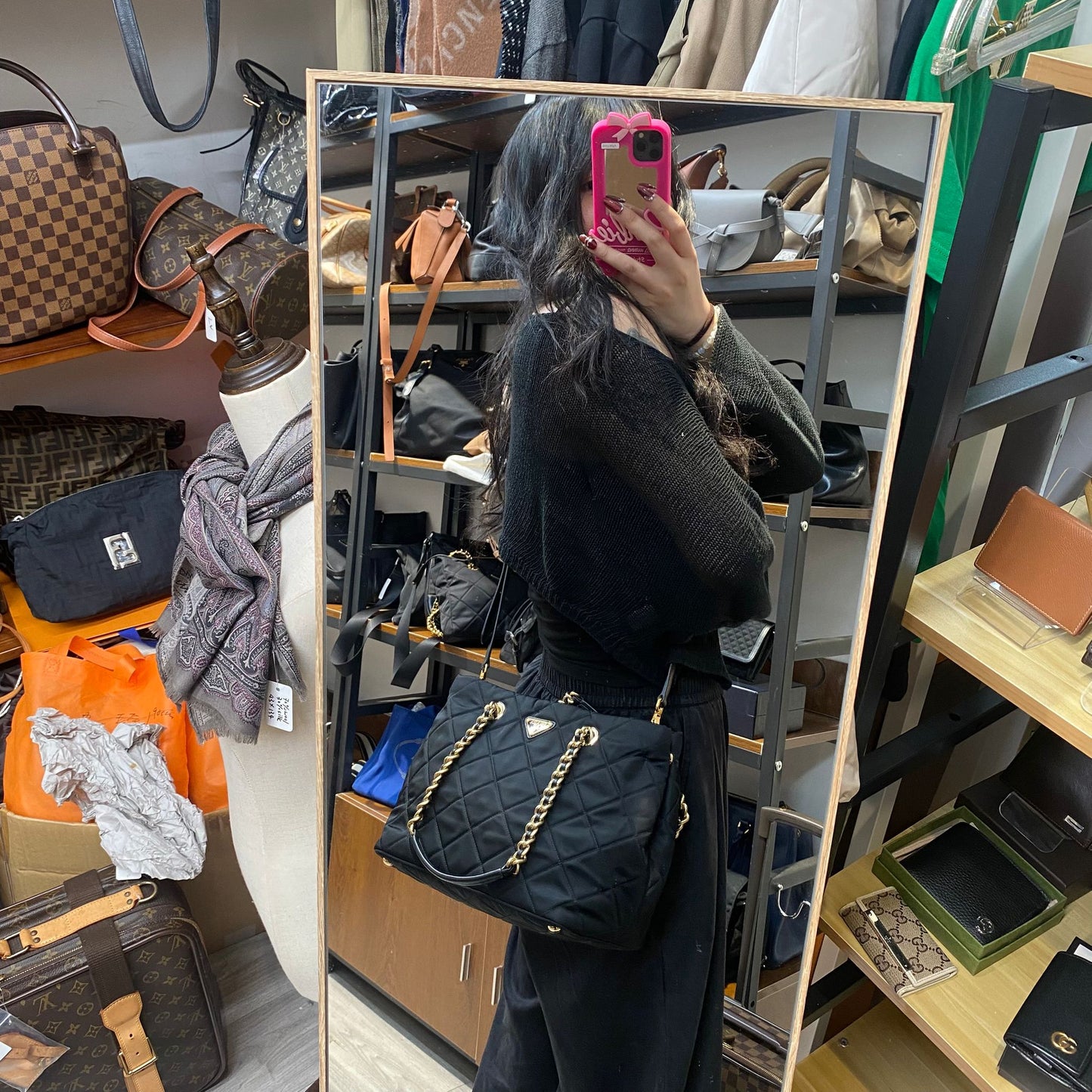 Prada 2way Tote 有塵袋