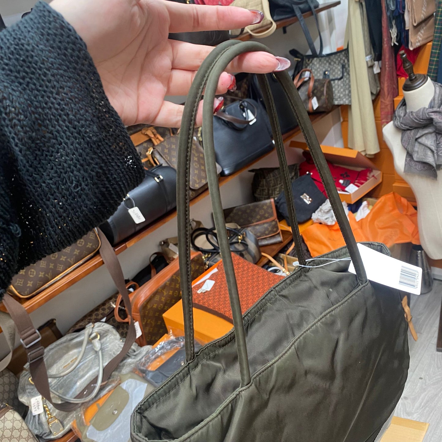 Prada Tote 軍綠色