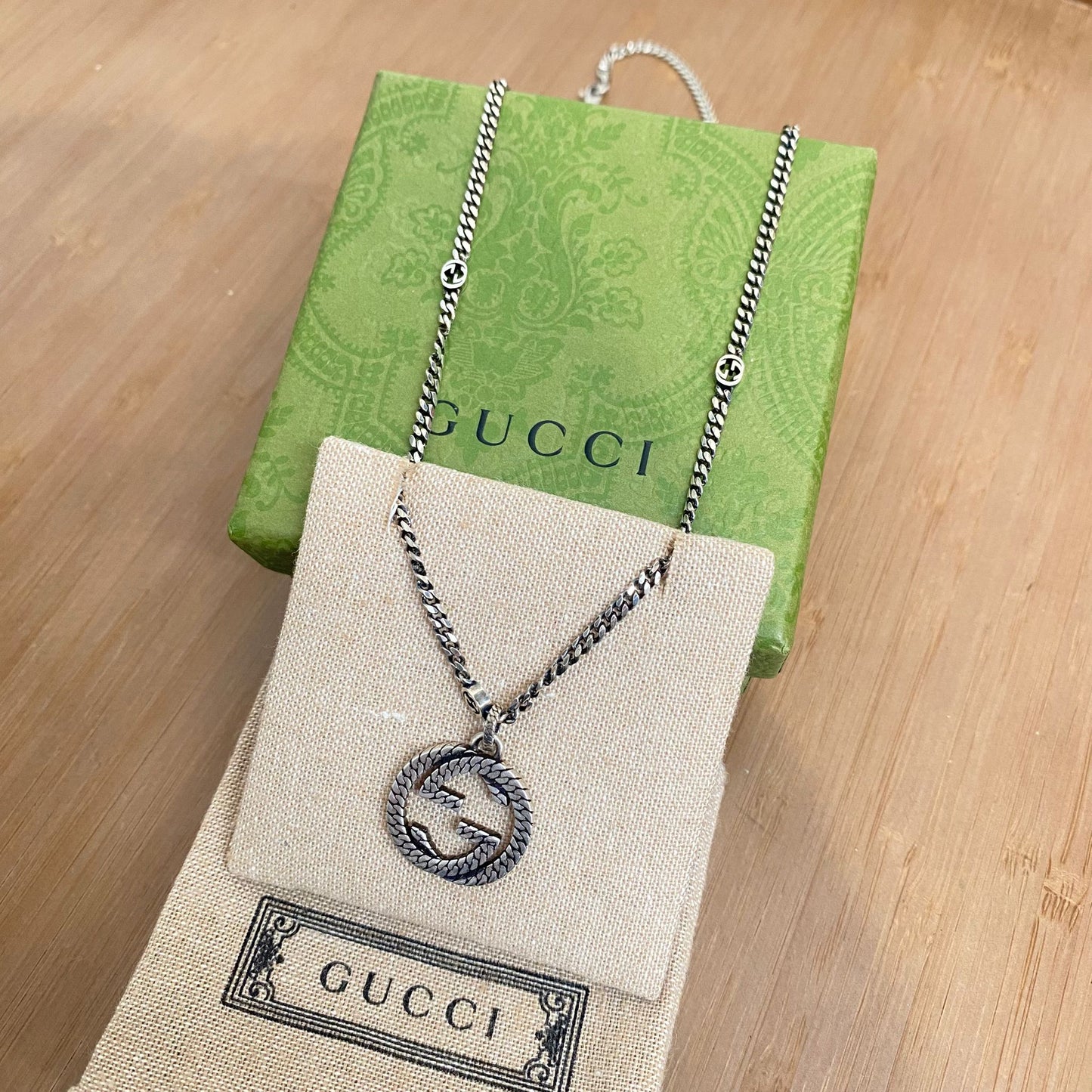 Gucci頸鏈 有盒有塵袋