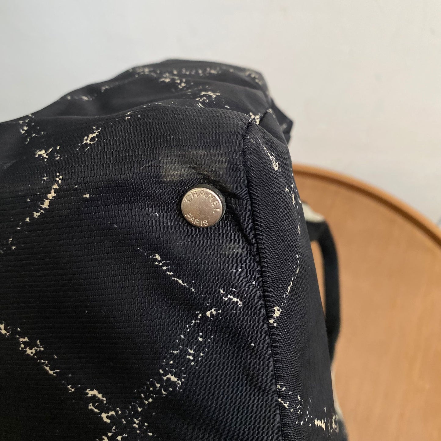 CHANEL Tote 黑白菱格 有貼