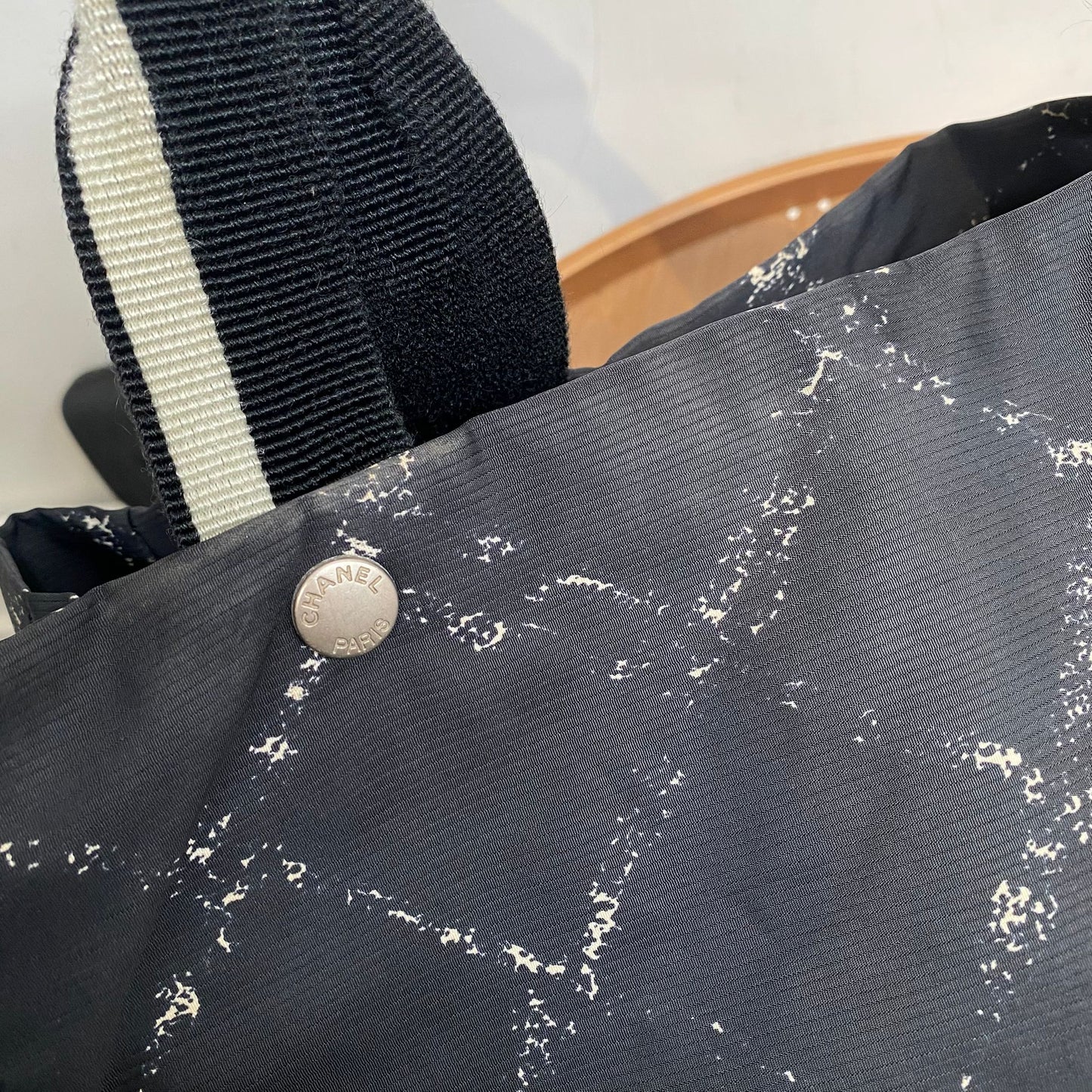 CHANEL Tote 黑白菱格 有貼