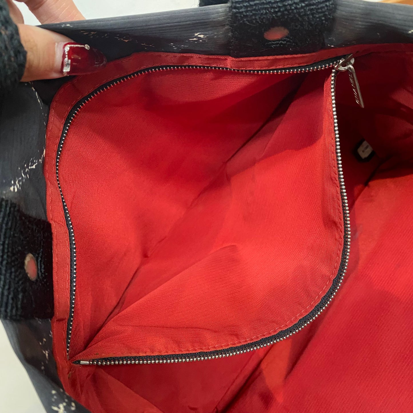 CHANEL Tote 黑白菱格 有貼