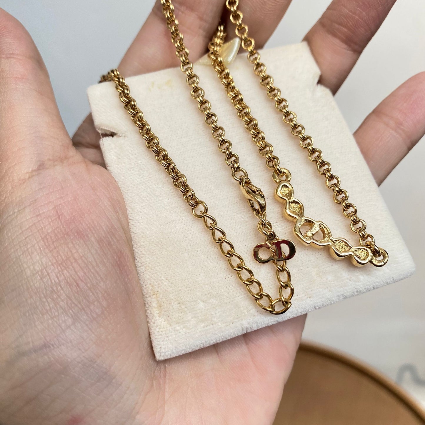 DIOR 4鑽頸鏈 有盒