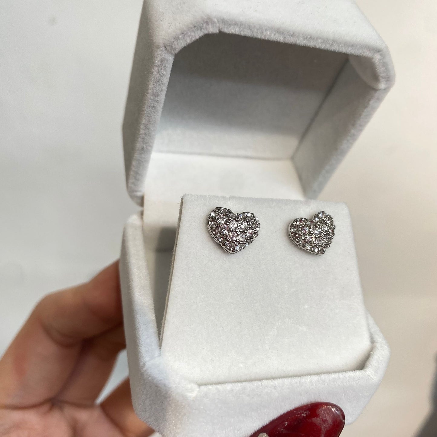 SWAROVSKI心心耳針耳環